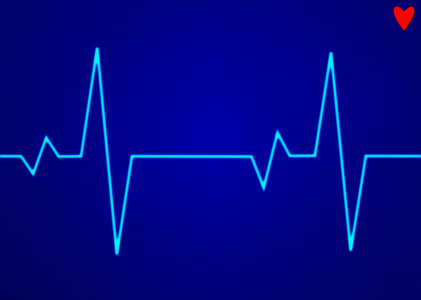 电子心脏电图心搏。
