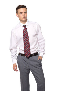 衬衫和领带的年轻商人