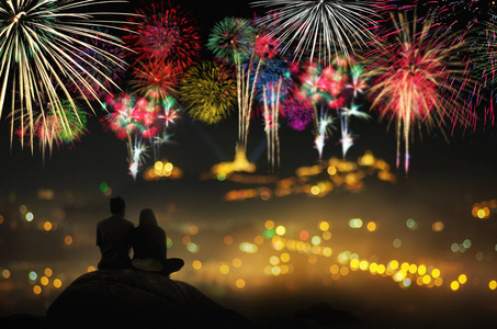 情人节烟花图片