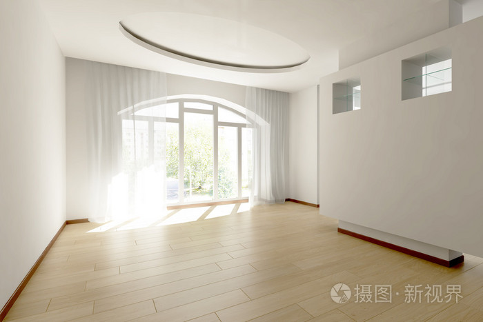 明亮的空房间