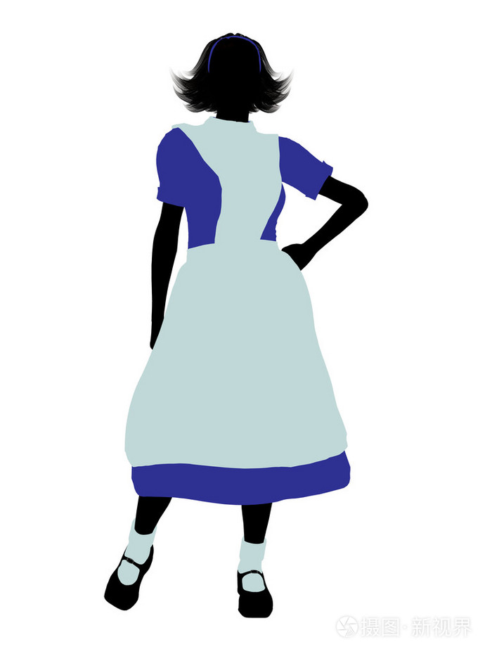 爱丽丝仙境剪影插图