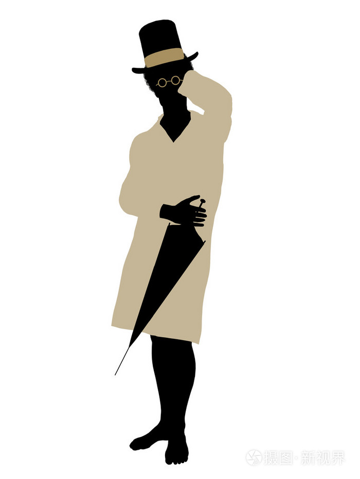 彼得潘剪影插图约翰