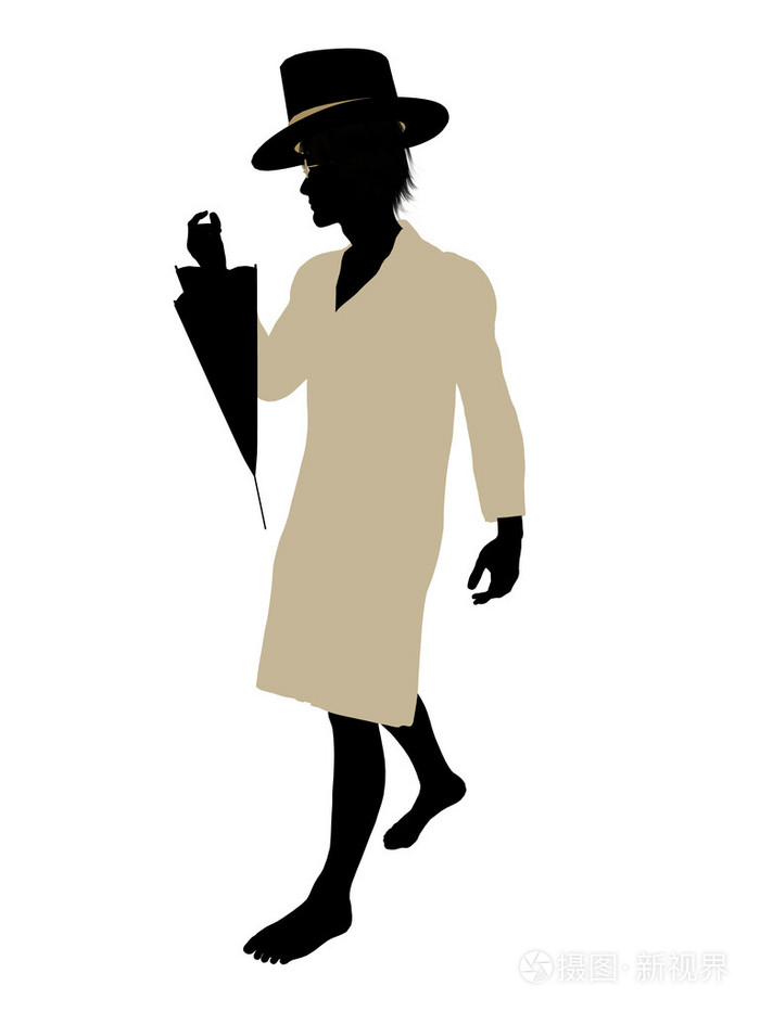 彼得潘剪影插图约翰