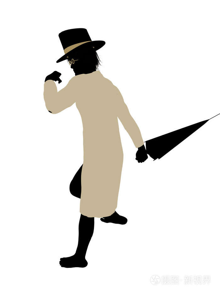 彼得潘剪影插图约翰