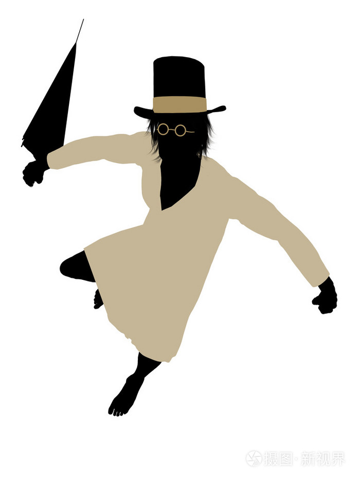 彼得潘剪影插图约翰