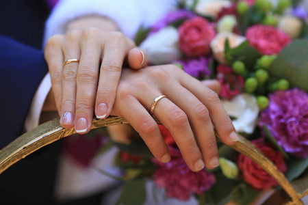 男人和女人结婚戒指的图片