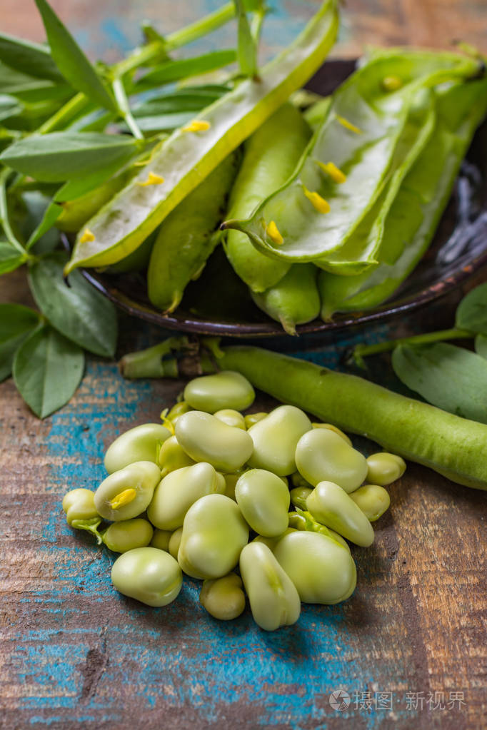 健康的新鲜豆类新的收获对广泛的利马白豆