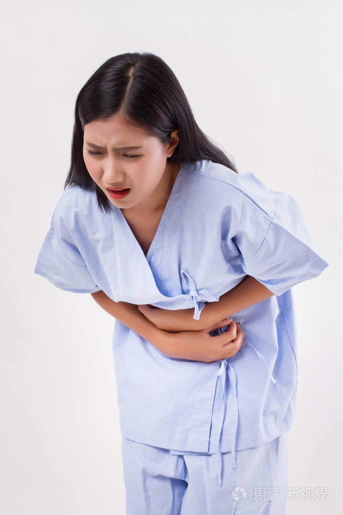 胃疼, 月经痉挛, 腹痛, 食物中毒的女人