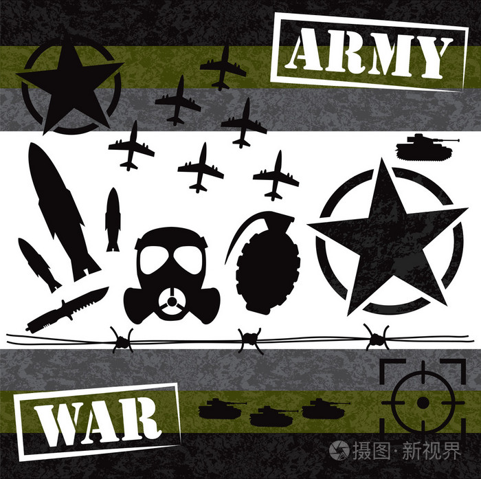 战争的图形元素设计