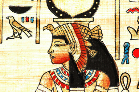 古埃及纸莎草的特写