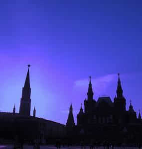 莫斯科黎明时的红色广场