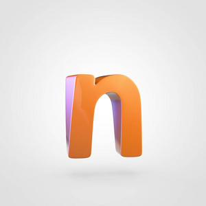 橙色的小写字母 N