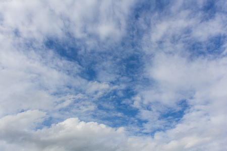 用小块云团的美丽的蓝色天空背景