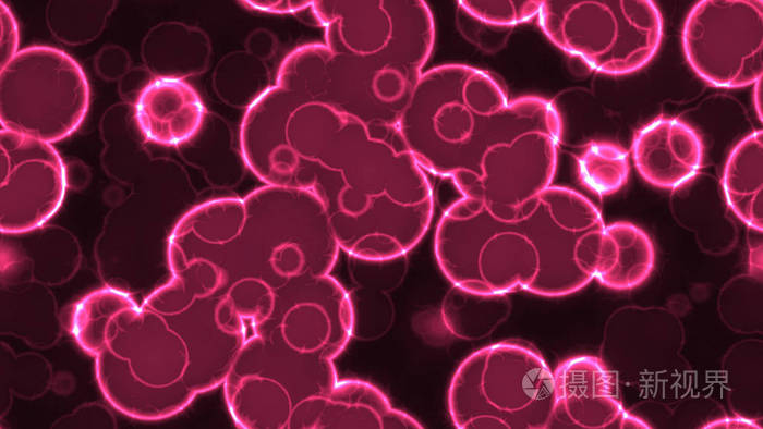 红色发光发光细胞无缝背景纹理