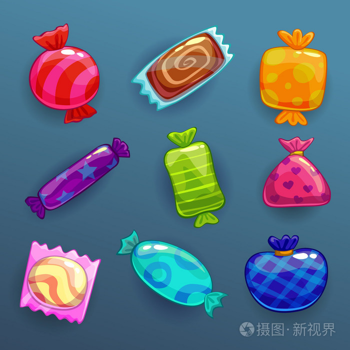明亮的卡通糖果插画-正版商用图片00uz61-摄图新视界
