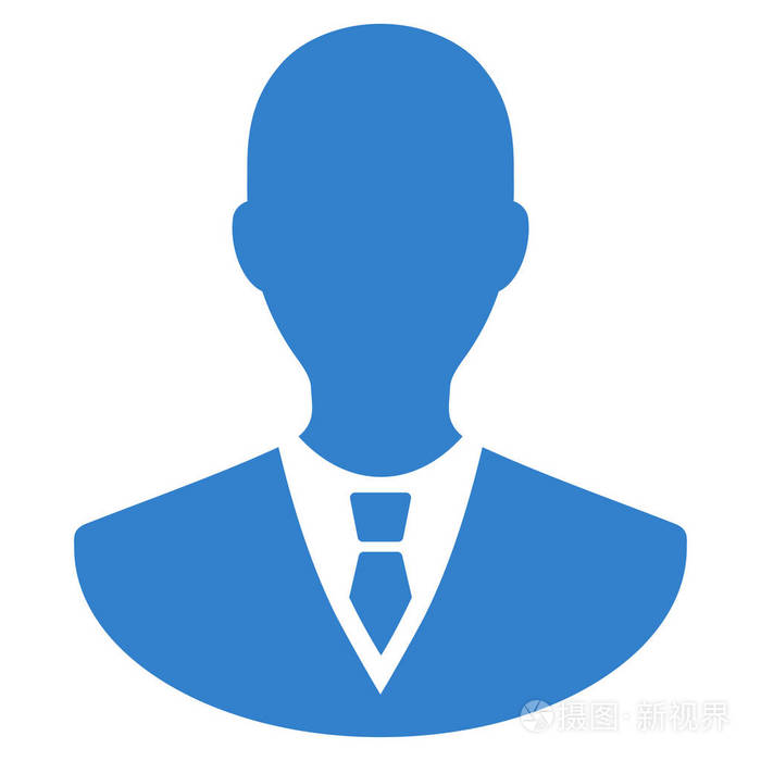 经理平矢量图标