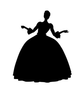 灰姑娘剪影插图照片