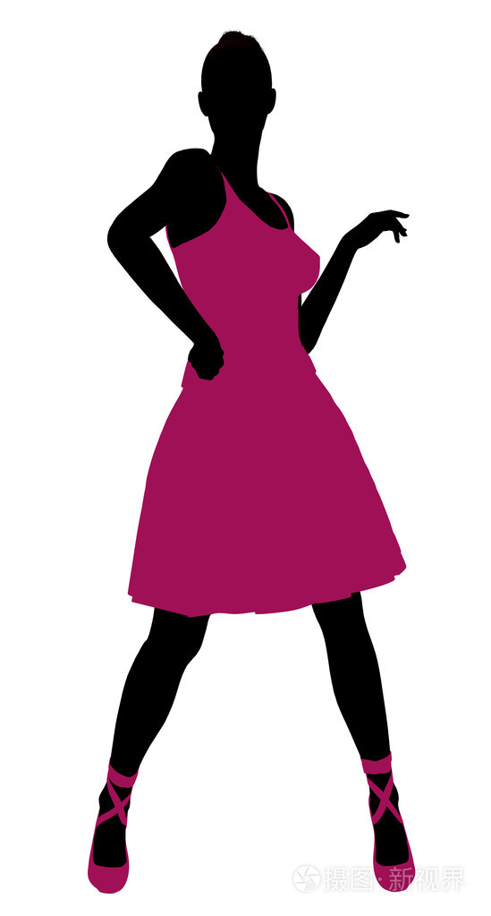 女性芭蕾舞者剪影