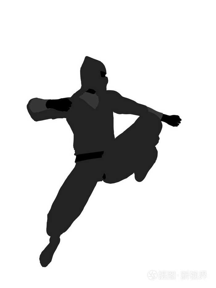 男忍者插图剪影