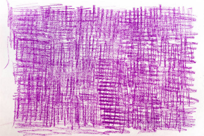 紫罗兰色蜡笔画在纸上的背景纹理