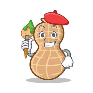 这位艺术家的一部分这位艺术家花生字符卡通风格照片