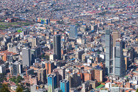 哥伦比亚首都波哥大的中心的视图