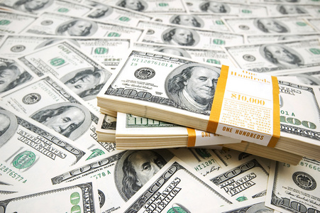 与很多美元的背景照片