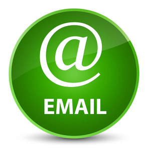 电子邮件 地址图标 优雅的绿色圆形按钮