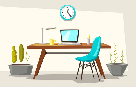 办公室环境卡通图片
