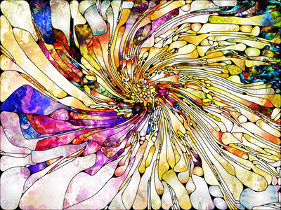 虚拟的含铅的玻璃插画