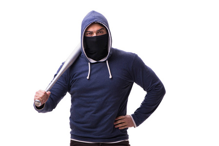 商人用棒球棍上白色孤立漂亮的女孩拿着棒球棍上白色孤立孤立的棒球棍