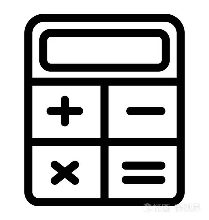 计算器线矢量图标