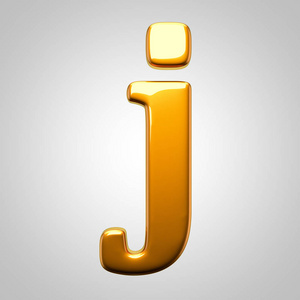 黄色有光泽字母 v白色背景上孤立的有光泽的黄色大写字母c.