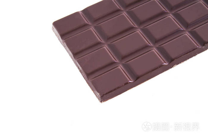 巧克力被隔绝在白色的片断