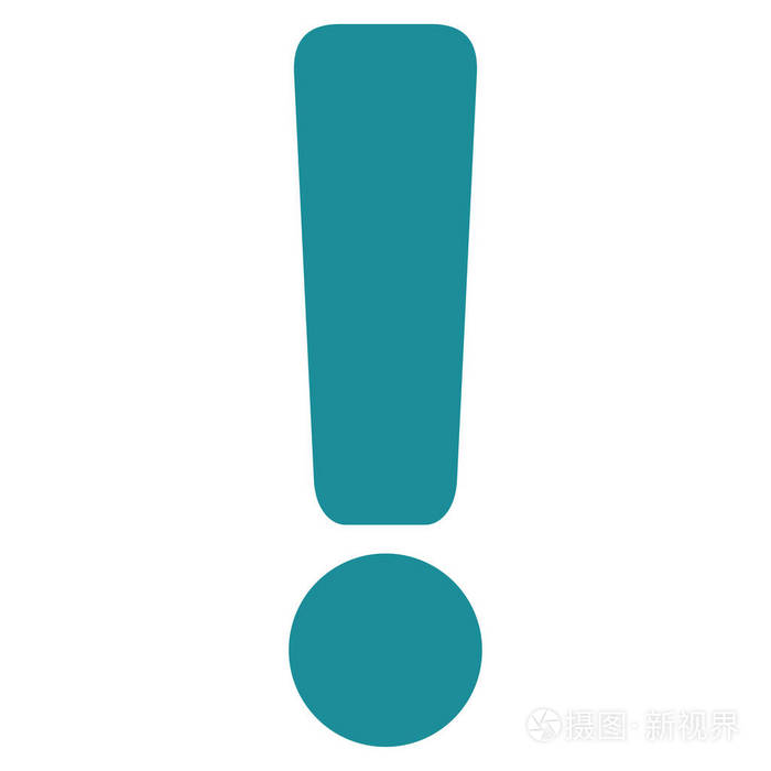 惊叹号标志平面矢量图标