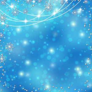 圣诞节和新年的蓝色的向量背景
