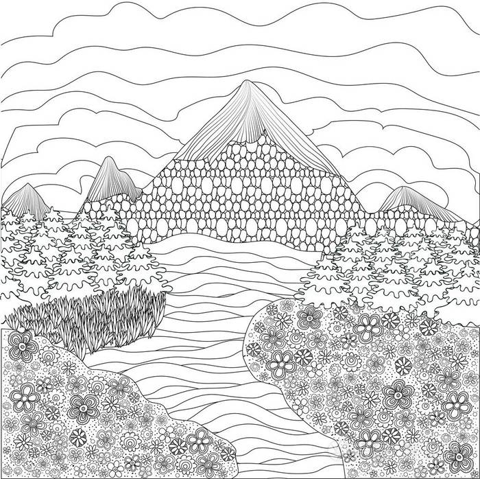 与山杉木林花草甸草地景观与