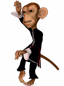 猴子西贡椿猴功夫照片