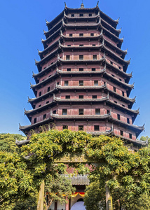 杭州。 六合塔柳河塔。