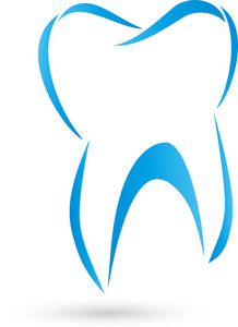 齿绘制，齿和牙医的标志