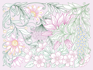 组成的春天的花朵图片