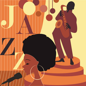 爵士音乐播放器与小号, 萨克斯管照片