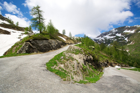 瑞士道路阿尔卑斯山