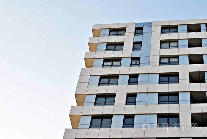 现代公寓楼外景