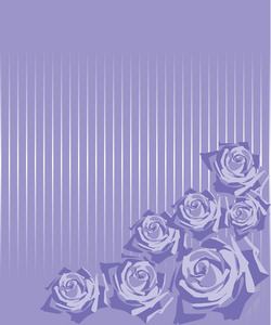 紫丁香背景的玫瑰