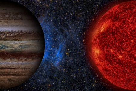 太阳能系统木星。它是最大的行星，在太阳能 Sy