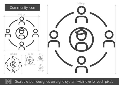 社区线图标