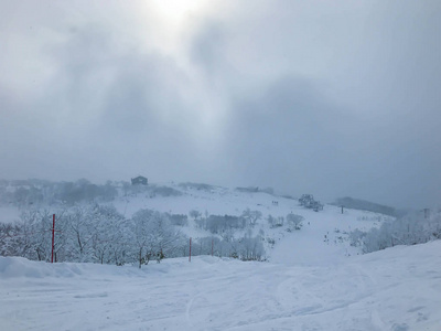 在二世谷滑雪度假村，北海道滑雪缆车