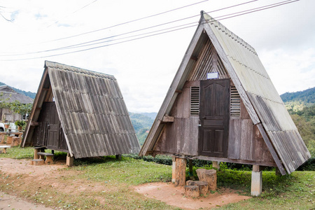 在清迈，泰国的小木屋里