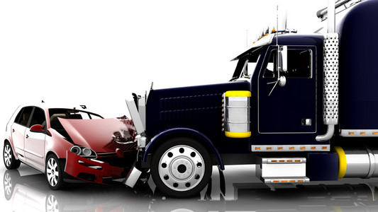 汽车和卡车之间的事故